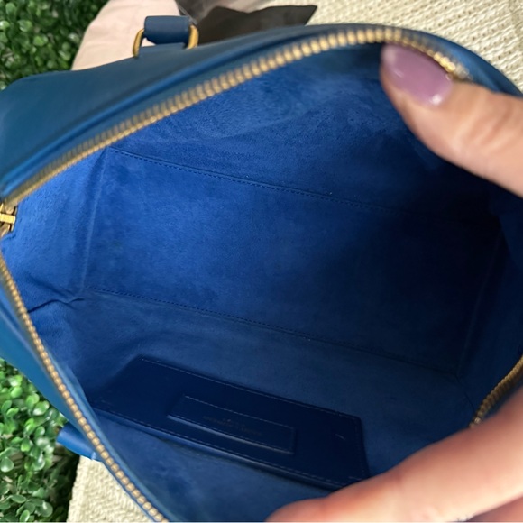 Saint Laurent Blue Leather Mini Duffle Bag Authentic - Picture 7 of 10